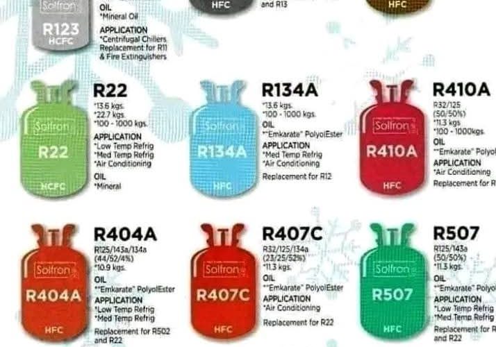 Refrigerant gas cylinders for refrigeration and air conditioning in Kenya