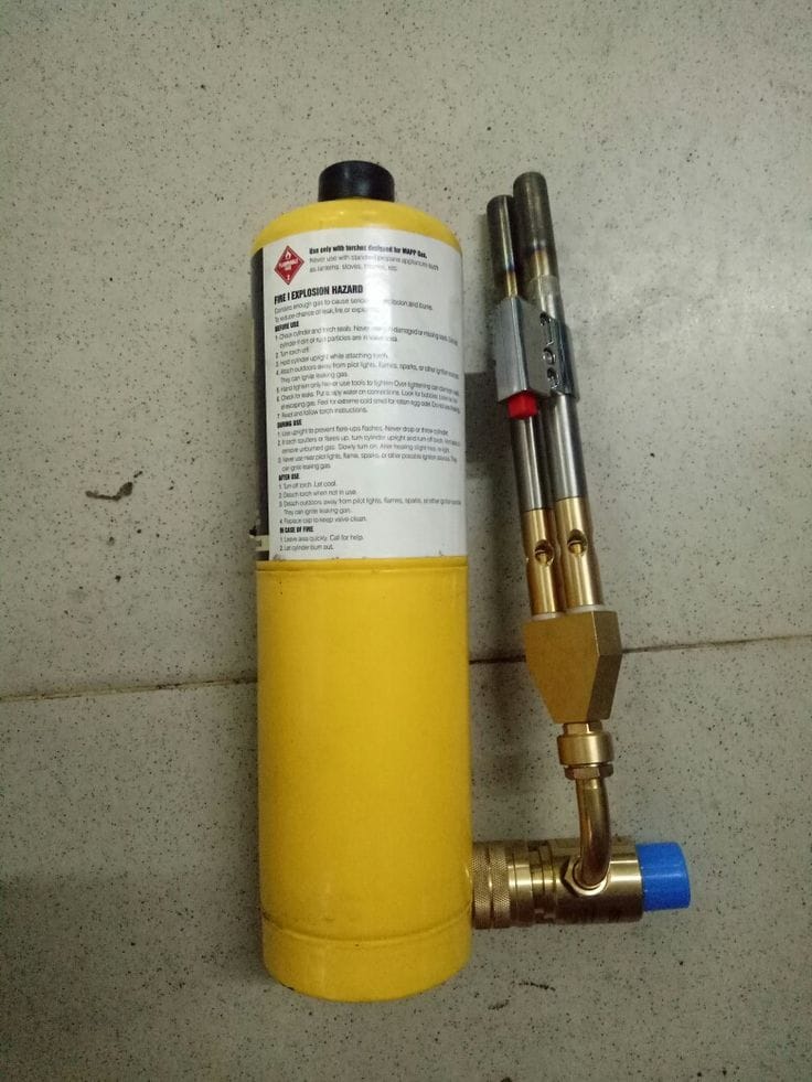 MAP-Pro gas cylinder for refrigeration brazing and HVAC installation in Kenya