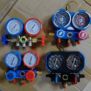A high-quality manifold gauge set designed for accurate pressure measurement, refrigerant charging, and servicing of HVAC and refrigeration systems. Built with durable materials and easy-to-read dual gauges, it is ideal for cold room maintenance, air conditioning repair, and refrigeration diagnostics in Kenya. Suitable for use with common refrigerants like R134a, R404A, and R410A