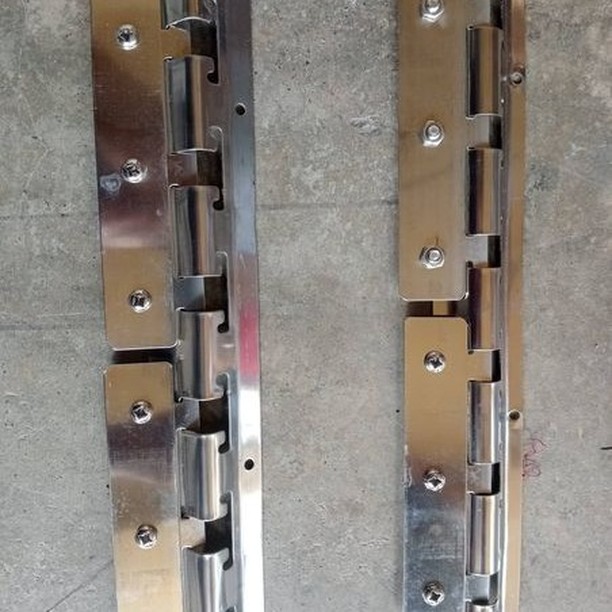 Stainless steel clamp plates for PVC strip curtain installation