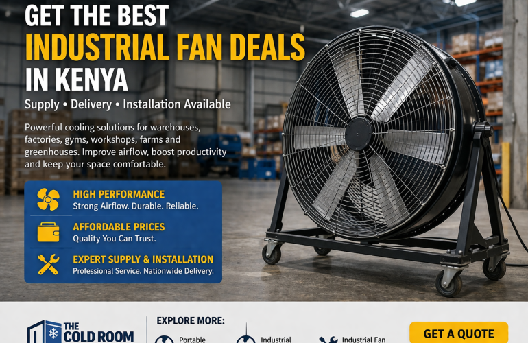 Industrial fan in warehouse Kenya with high-performance airflow and installation services