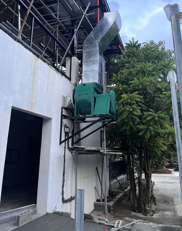 Commercial kitchen extraction hood and ventilation system installed in Kenya