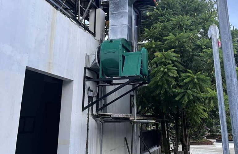 Commercial kitchen extraction hood and ventilation system installed in Kenya