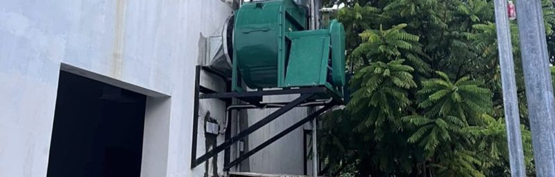 Commercial kitchen extraction hood and ventilation system installed in Kenya