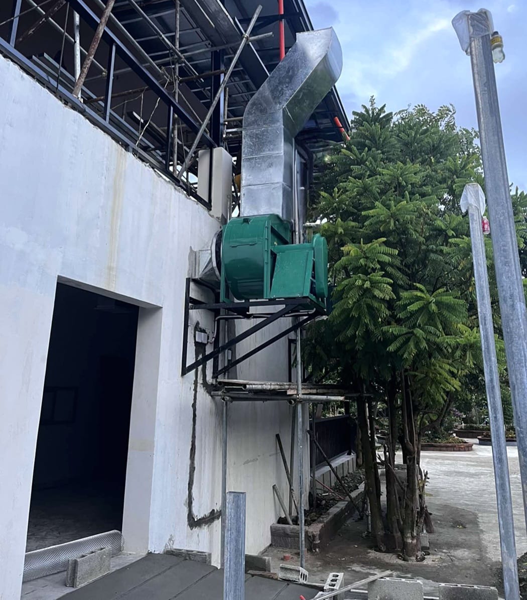 Commercial kitchen extraction hood and ventilation system installed in Kenya