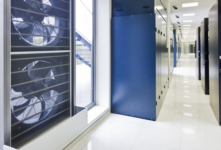 Precision cooling system installed in a data center server room in Kenya for temperature and humidity control