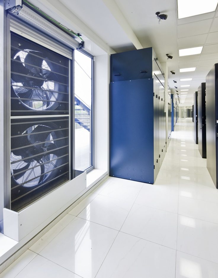 Precision cooling system installed in a data center server room in Kenya for temperature and humidity control