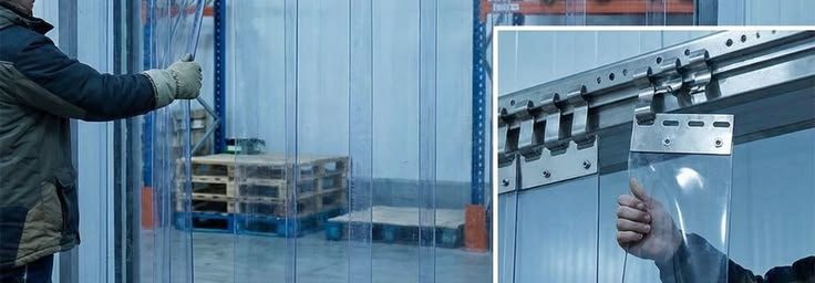 Professional PVC strip curtain installation for cold rooms, warehouses and industrial facilities in Kenya.