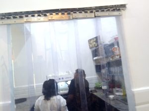 Metal mounting rail and fixing hardware for PVC strip curtain installation