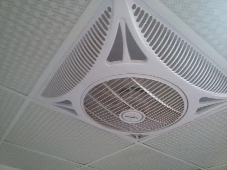Commercial ceiling mounted air circulation fan for indoor air movement