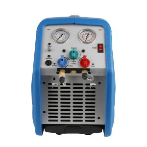 1 HP portable refrigerant recovery machine with dual pressure gauges