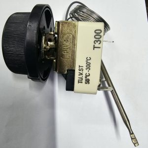 0°C to 300°C adjustable capillary thermostat for compatible commercial ovens and fryers